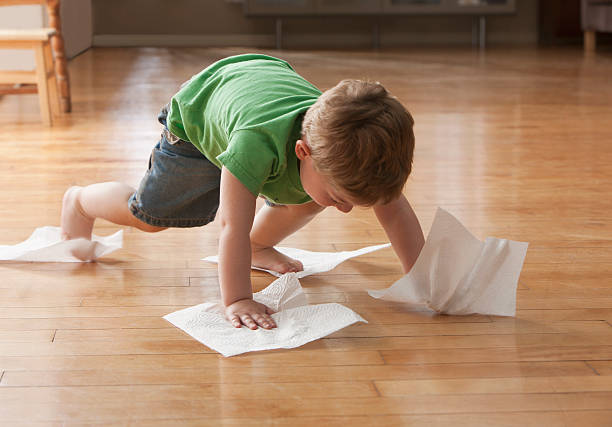 Kids cleaning floor | McCools Flooring